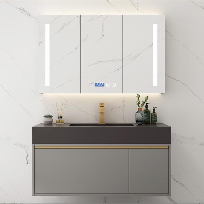 Bathroom Vanity Combination Light Luxury Rock Board Modern Simple Bathroom Mirror Cabinet