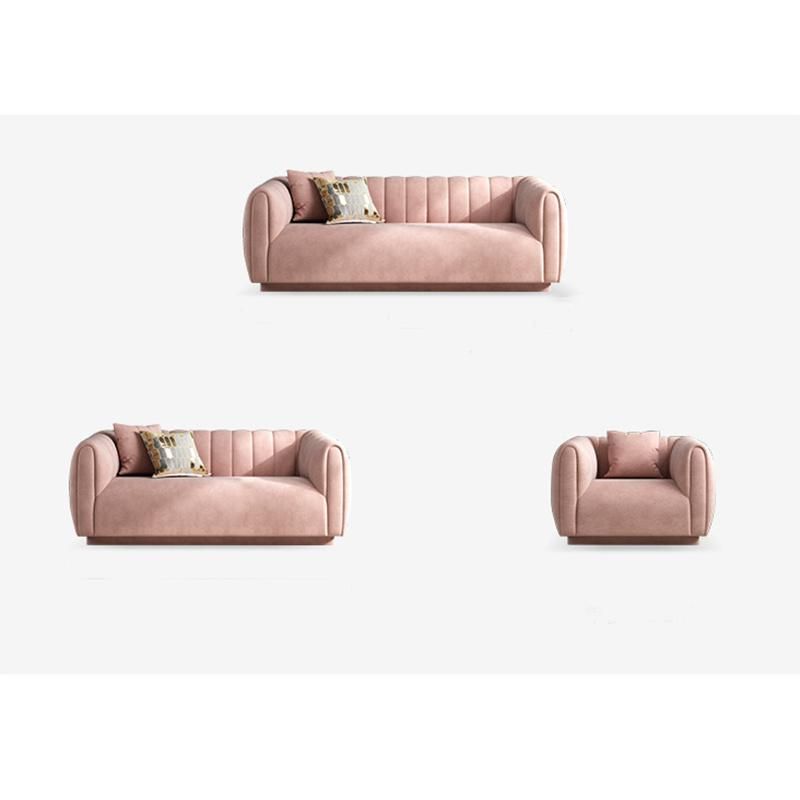 Pink Style Sofa Apartment Modern Qualityliving Room Fabric Sofa