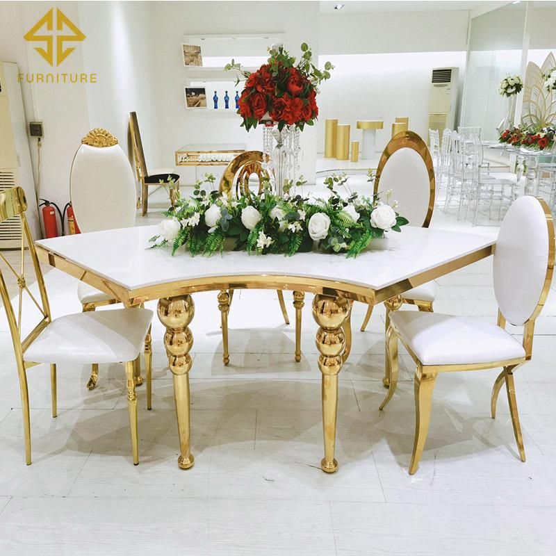 Rental Fancy Gold Stainless Steel Wedding Chair for Sale
