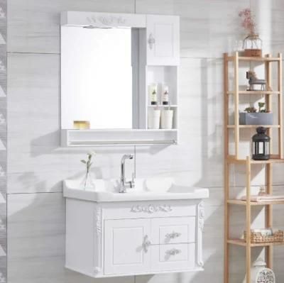 Knock Down PVC Foil Faced MDF Bathroom Vanity Cabinet