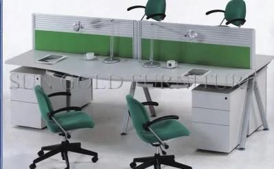 (SZ-WSL330) Aluminum Frame Office Desk with Fabric Partition Office Workstation