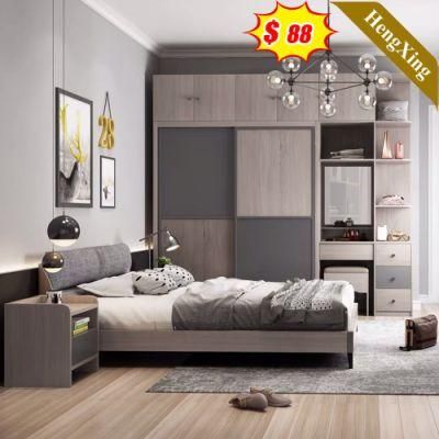 Wooden Modern Luxury Hotel Dressing Table King Bed Mattress Wardrobe Livingroom Furniture Bedroom Set