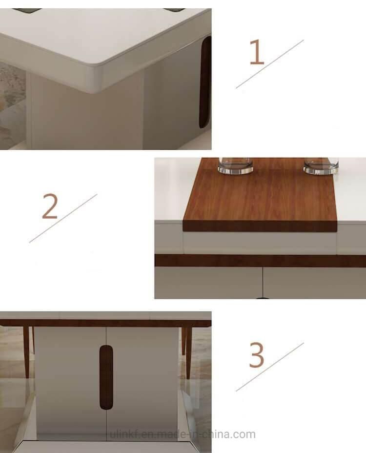 China Wholesale Modern MDF Wooden Table Living Room Canteen Hotel Furniture Dining Table