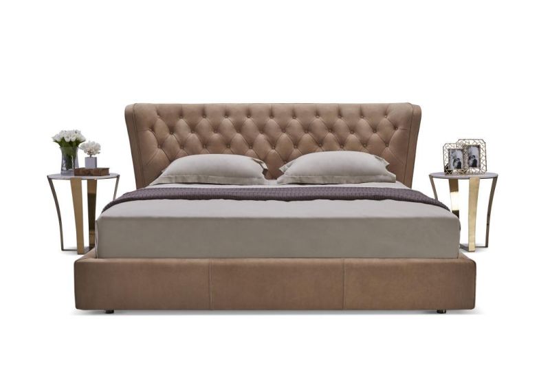 Italy Design Modern Bedroom Furniture Leather Bed