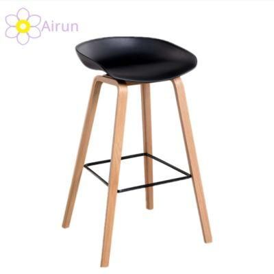 Nordic Creative Solid Wood Bar Stools Milk Tea Coffee Shop High Stools Front Desk High Bar Stools