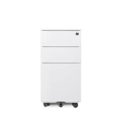 Office Mobile Metal Storage Cabinets on Wheels Modern Mobile Pedestal