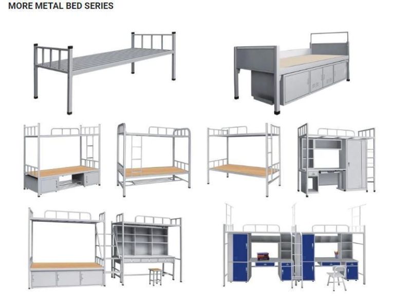 High Quality Steel Bunk Bed Metal with Bed Board