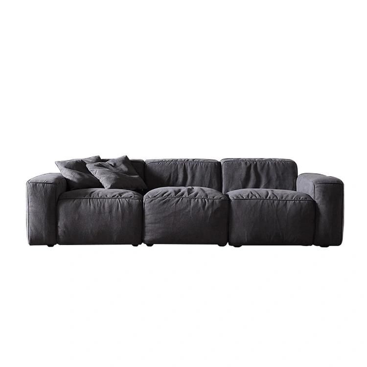 Ins Modern Living Room Furniture Top Fabric 3 Seat Sofa