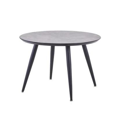 European Design Modern Metal Legs Contemporary Restaurant MDF Top Dining Table