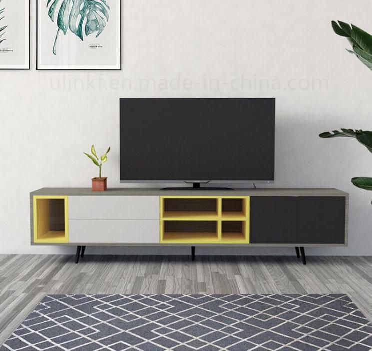 Modern Home Furniture Sofa Side Tables TV Stand Customized Size Metal Legs Round Coffee Table