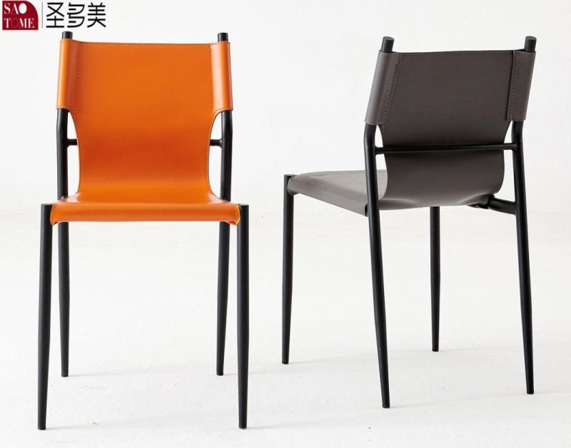 Modern Metal Home Hotel Furniture Unfolded Dining Chair