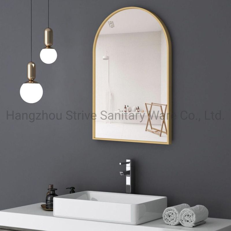 Luxury Black Metal Framed Silver Mirror for Bathroom and Dressing