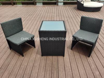 Cafe Rattan Wicker Chair Table Set Modern Garden Outdoor Patio Dining Furniture Set