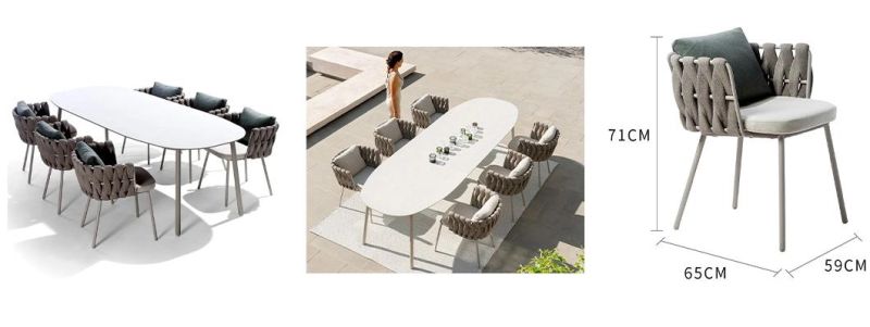 Modern Whole Aluminum Dining Chair and Table Outdoor Garden Furniture