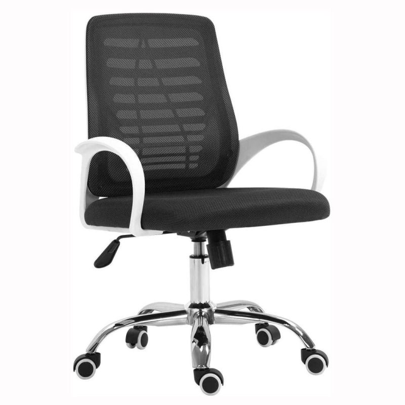 Cost-Effective Black and blue Mesh Office Chair with Folded Armchair for Home Meeting