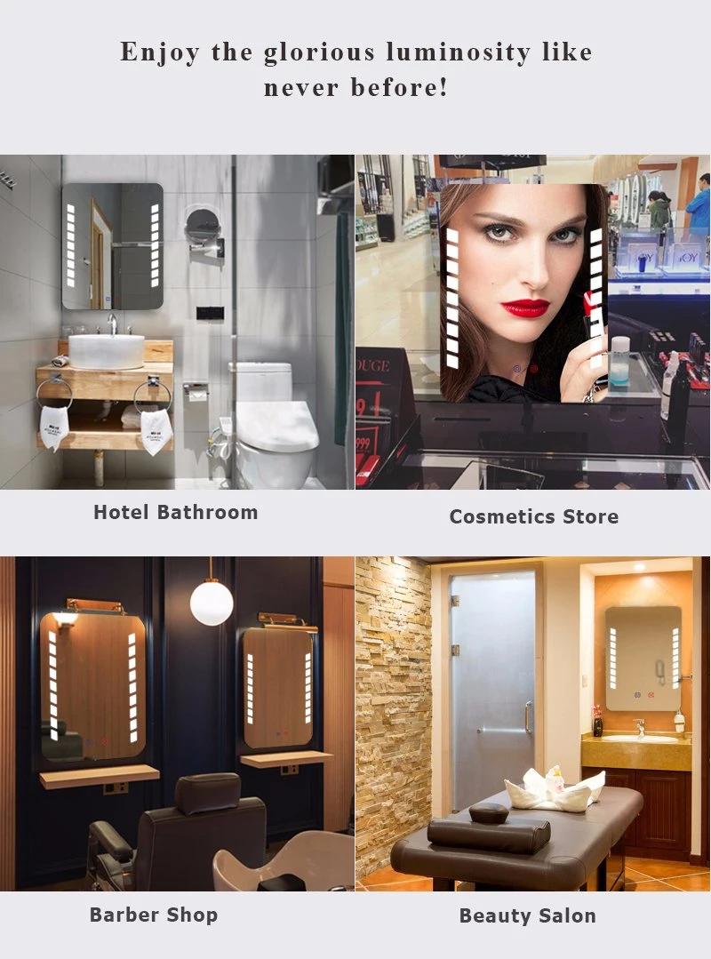 Rectangle Wall Touch Dimmable LED Bathroom Mirror for Home Decoration