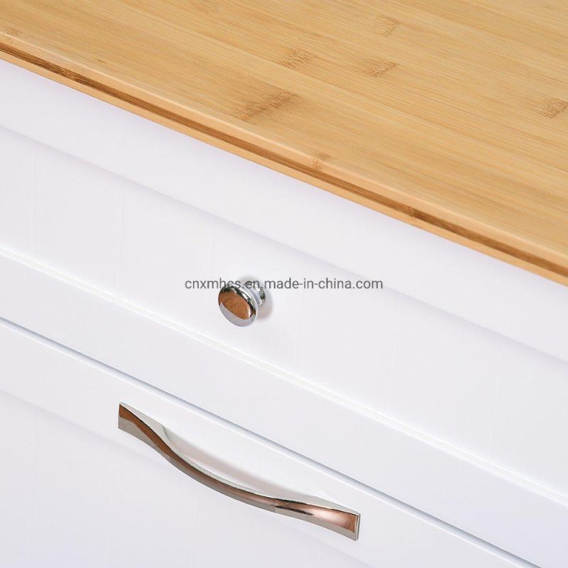 Modern White Wooden Corner Storage Cabinet Bedside Table Drawers Trash Dustbin Waste Bins for Living Room / Bedroom / Kitchen