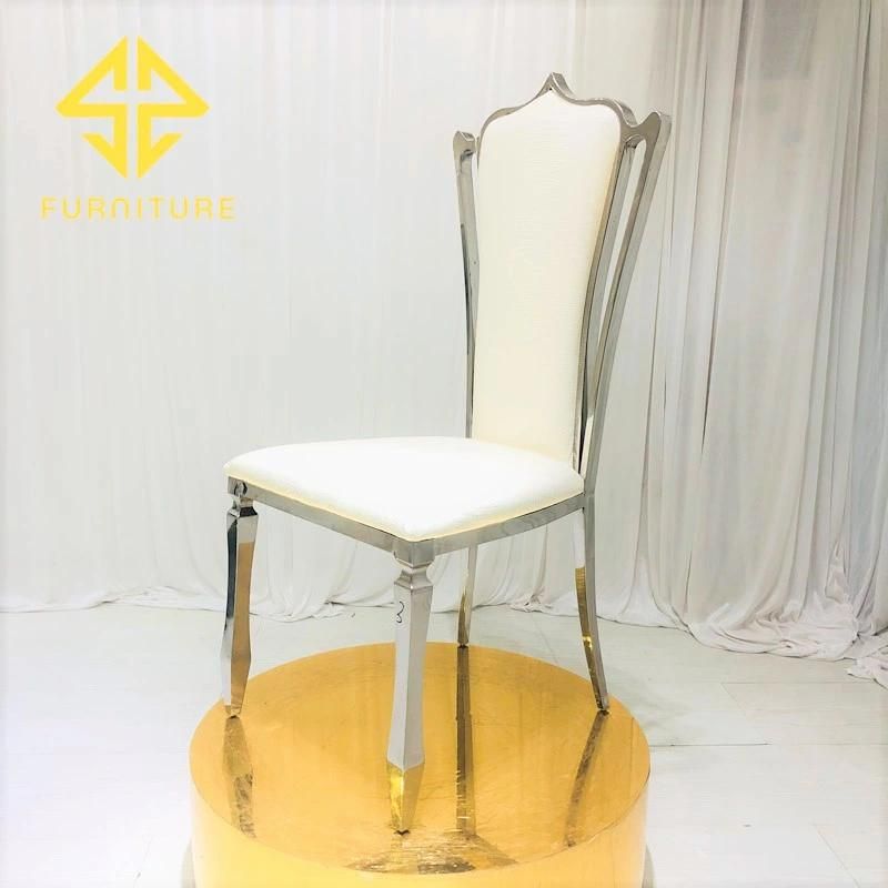 Sawa Customized Luxury Wedding Furniture Stainless Steel Dining Chair