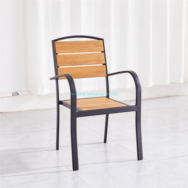 Hot Sale Fast Delivery White Aluminum Patio Furniture Garden Chairs Stackable Commercial Metal Outdoor Furniture