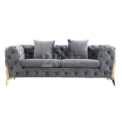 American Wholesale Chesterfield Loveseat Living Room Furniture Fabric Luxury Sofa