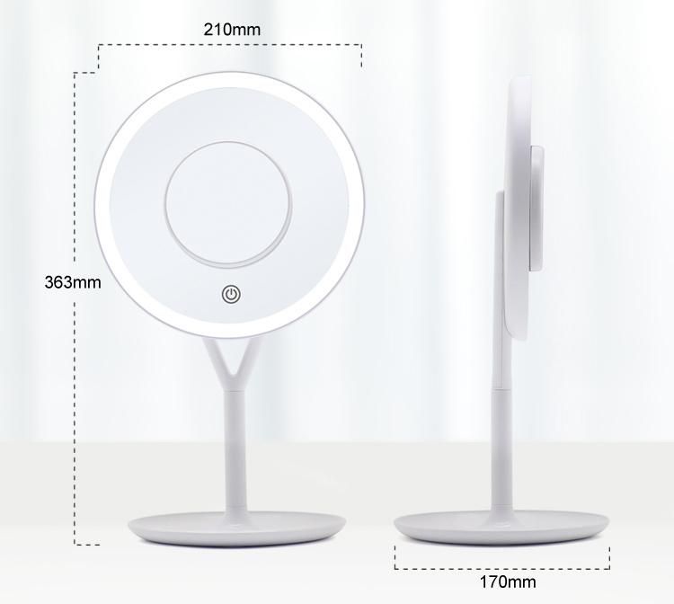 Hot Selling Desktop Standing LED Makeup Mirror with Touch Sensor