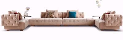 Living Room Hotel Lobby Modern Design Sectional L Shape Fabric Sofa Middle East Modular Sofa