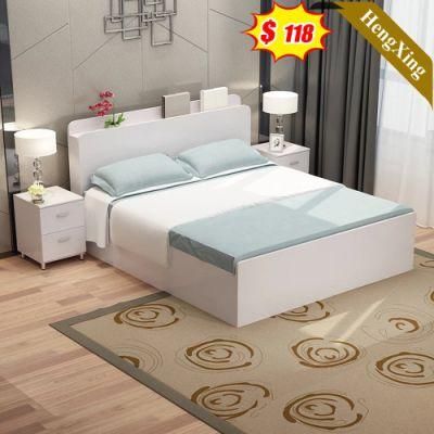 Modern Luxury Adult Bedroom Furniture Set Double Solid Wood King Size Bed