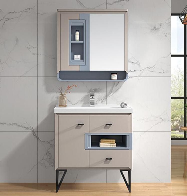 American Modern Bathroom Cabinet Hotel Floor Mounted Bathroom Vanity Cabinet