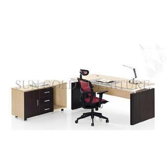 (SZ-ODL312) Wooden Modern Color Executive Office Desk with Vice Cabinet