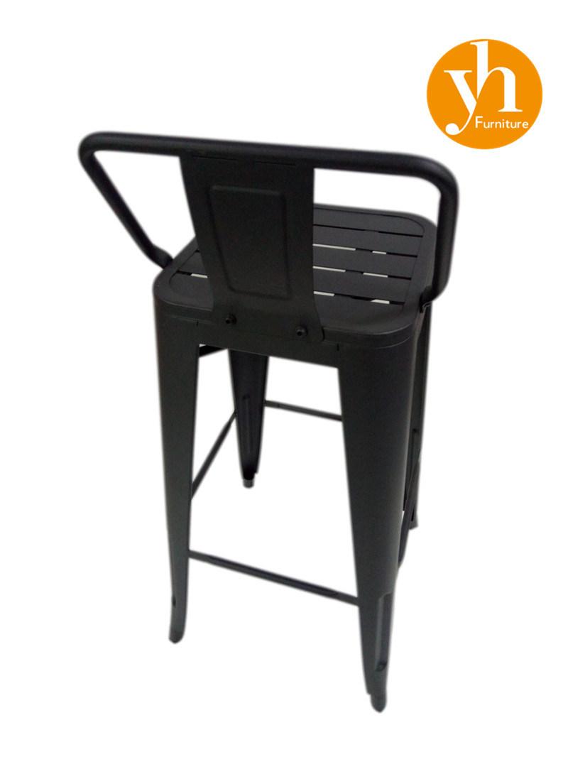 Outdoor Garden Metal Bar Furniture Waterproof Powder Steel Bar High Stool Chair