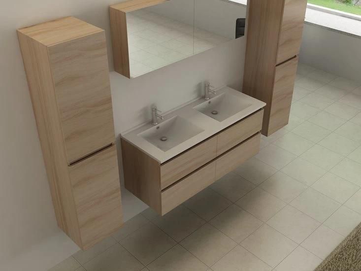 Modern and Simple Wholesale Bathroom Cabinet with Double Basin