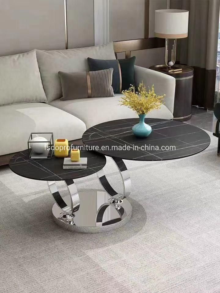 Sintered Stone New Style Hot Sale Swivel Turnable Tea Coffee Table