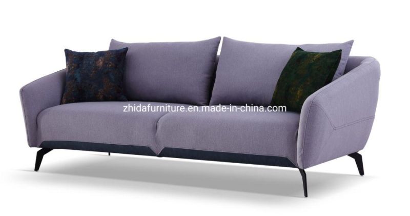 Chinese Hotel Lobby Fabric Leather Sofa Living Room Furniture