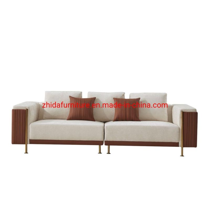 Luxury Modern Gold Metal Base Home Hotel Furniture Living Room Sofa