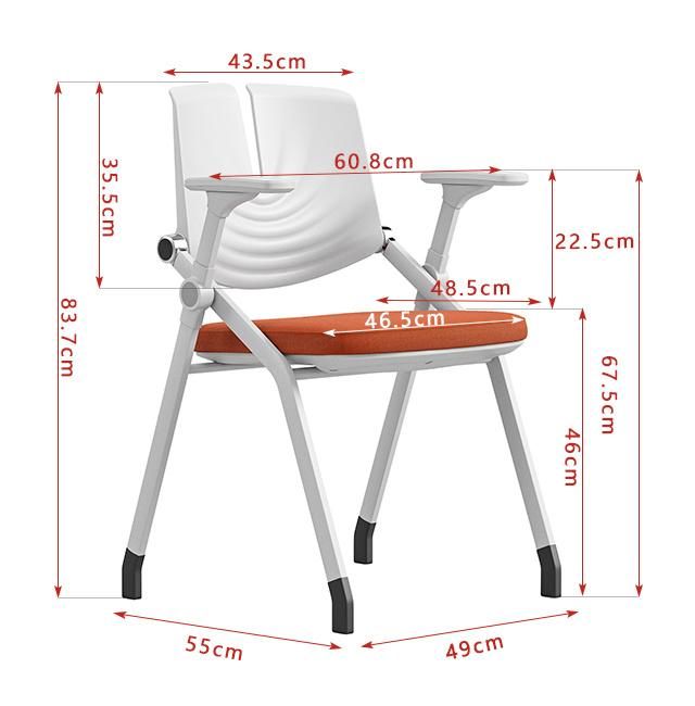 Adjustable Rotating Visitor Swivel Ergonomic Arm Conference Meeting Chair