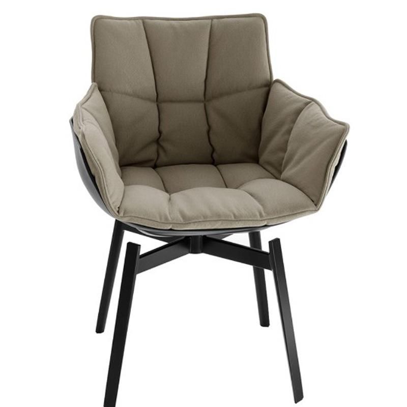 Modern Rotating Husk Dining Chair Hotel Designer Restaurant Luxury Swivel Muscle Chair Furniture