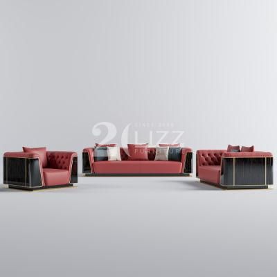 Marble Sofa Around Contemporary European Style Upholestery Hotel Furniture Living Room Genuine Leather Sofa