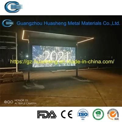 Huasheng Bus Stop Shelter China Advertising Bus Stop Shelter Suppliers Outdoor Advertising Metal Bus Station Modern Bus Stop Shelter