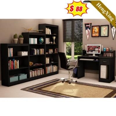 Factory Wholesale Black Computer Table Bookcase Bedroom Furniture Set Office Desk