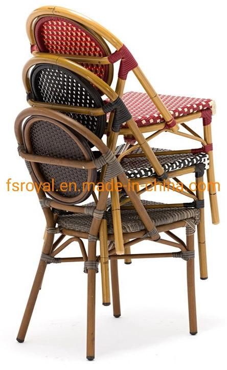 New Design Modern Royal Style Hotel Restaurant Dining Furniture Aluminium Bamboo Look Chair