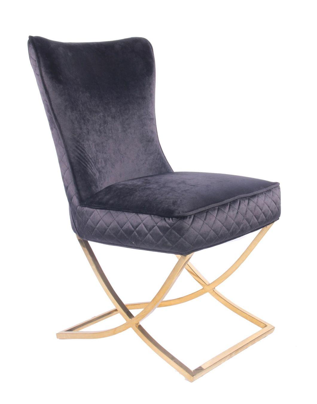 Modern Furniture Wholesale Hot Selling Velvet Metal Dining Chair