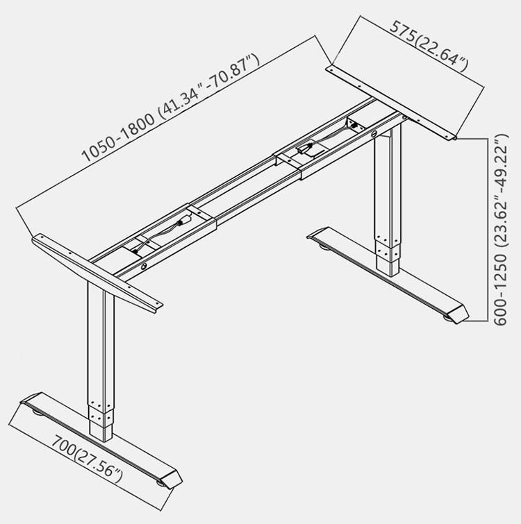 Dual Motor Electric Office Tables Standing Computer Height Adjustable Desk