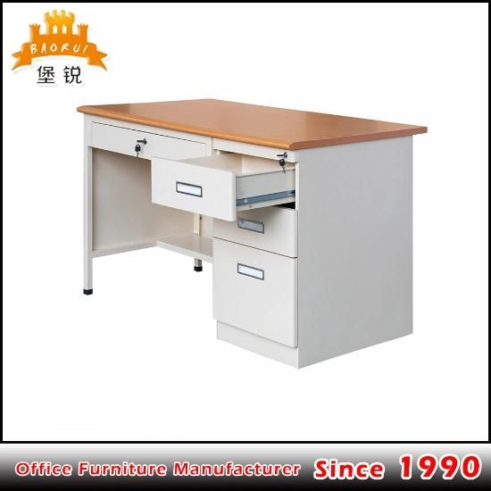 Metal Computer Table Modern Office Furniture Three Drawers Desk Office Table