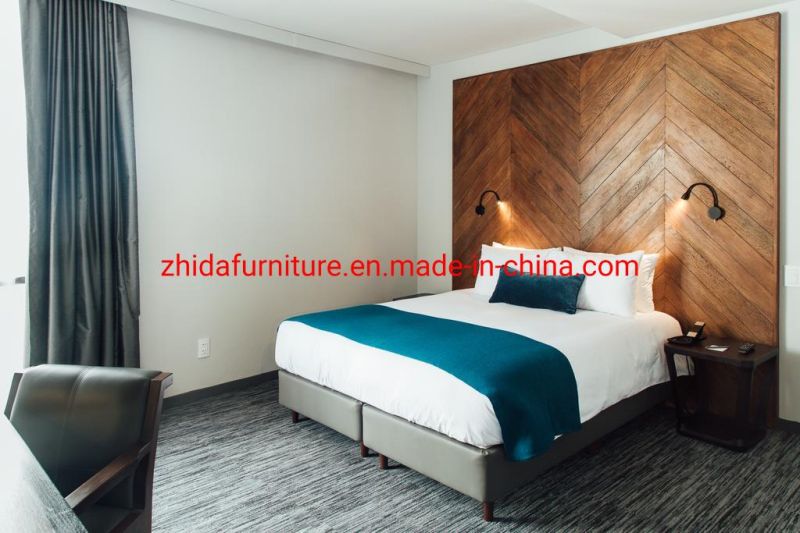 Contemporary Designed Modern Hotel Bedroom Furniture with Build-in Night Stand