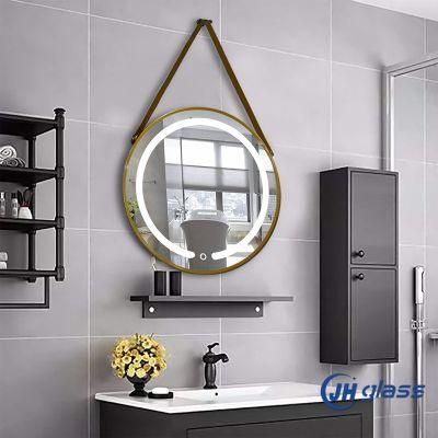 Jinghu China Factory LED Salon Furniture Wall Mounted Illuminated Mirror Round Irregular Shape Decorative LED Make up Mirror