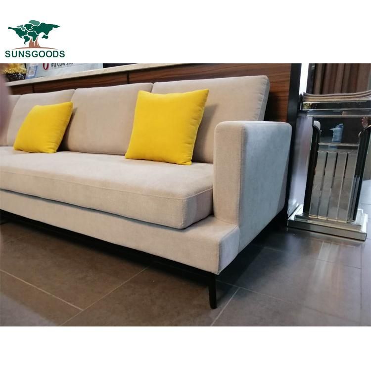 Modern Fabric Sofa Set Designs MOQ One Set L Shape Sofa