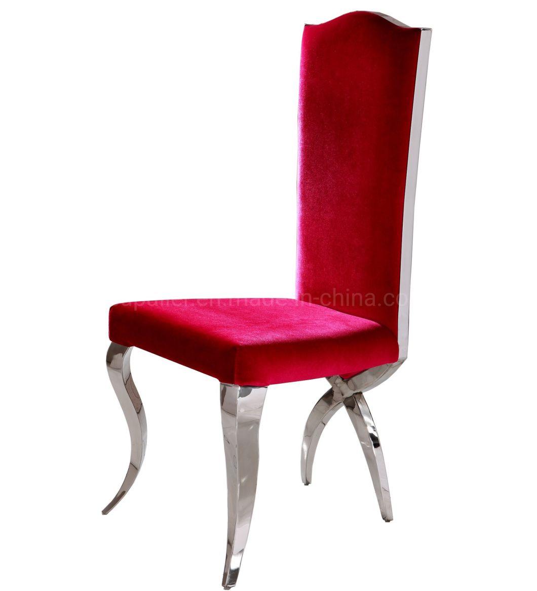 Factory Price High Back Red Velour Banquet Chair on Sale