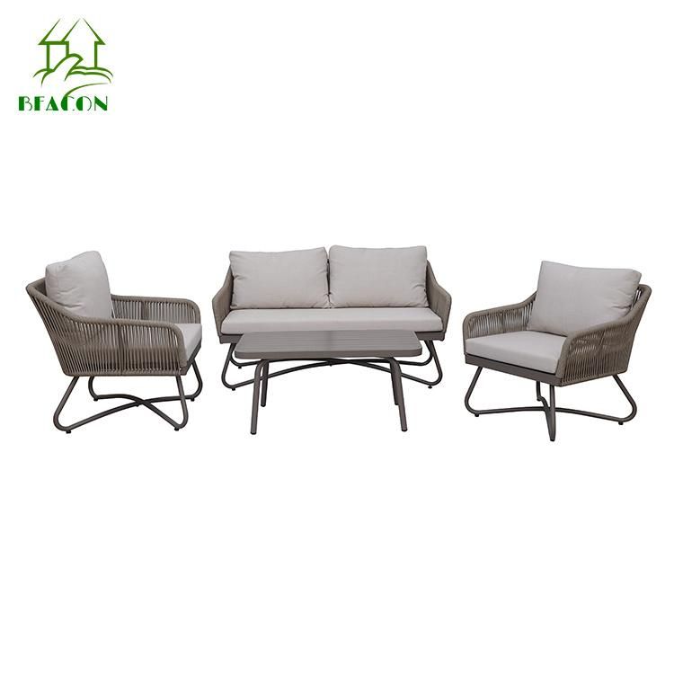 Modern Leisure Weatherproof Luxury Outdoor Garden Aluminium Loveseat Sofa