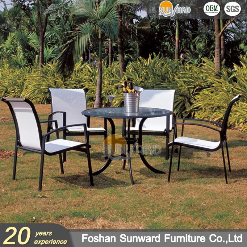 Outdoor Sunbathing Garden Furniture Aluminum Dining Set Dining Room Furniture