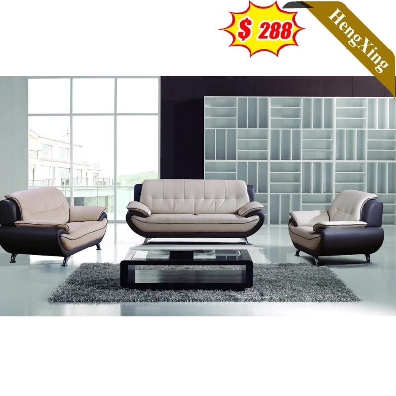 Modern Home Furniture Living Room Sofas Set Office PU Leather 1+2+3 Seat Sofa with Metal Legs